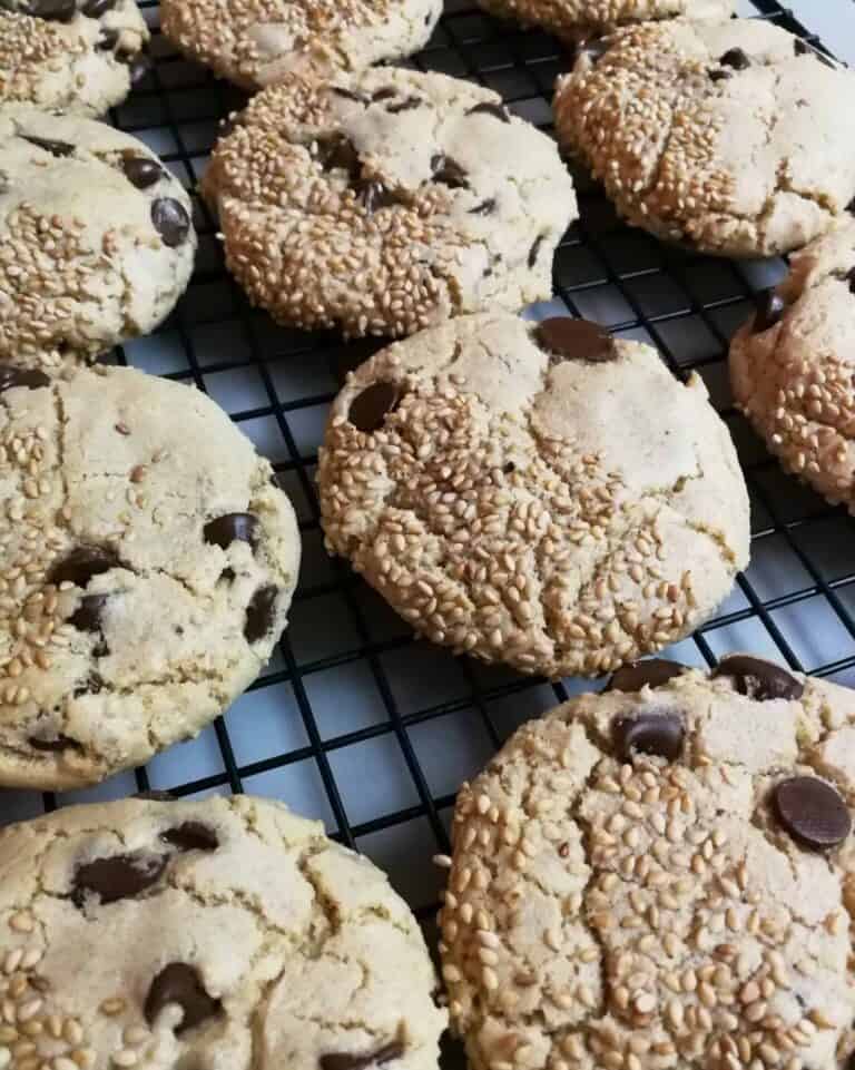 chocolate chip tahini cookies
