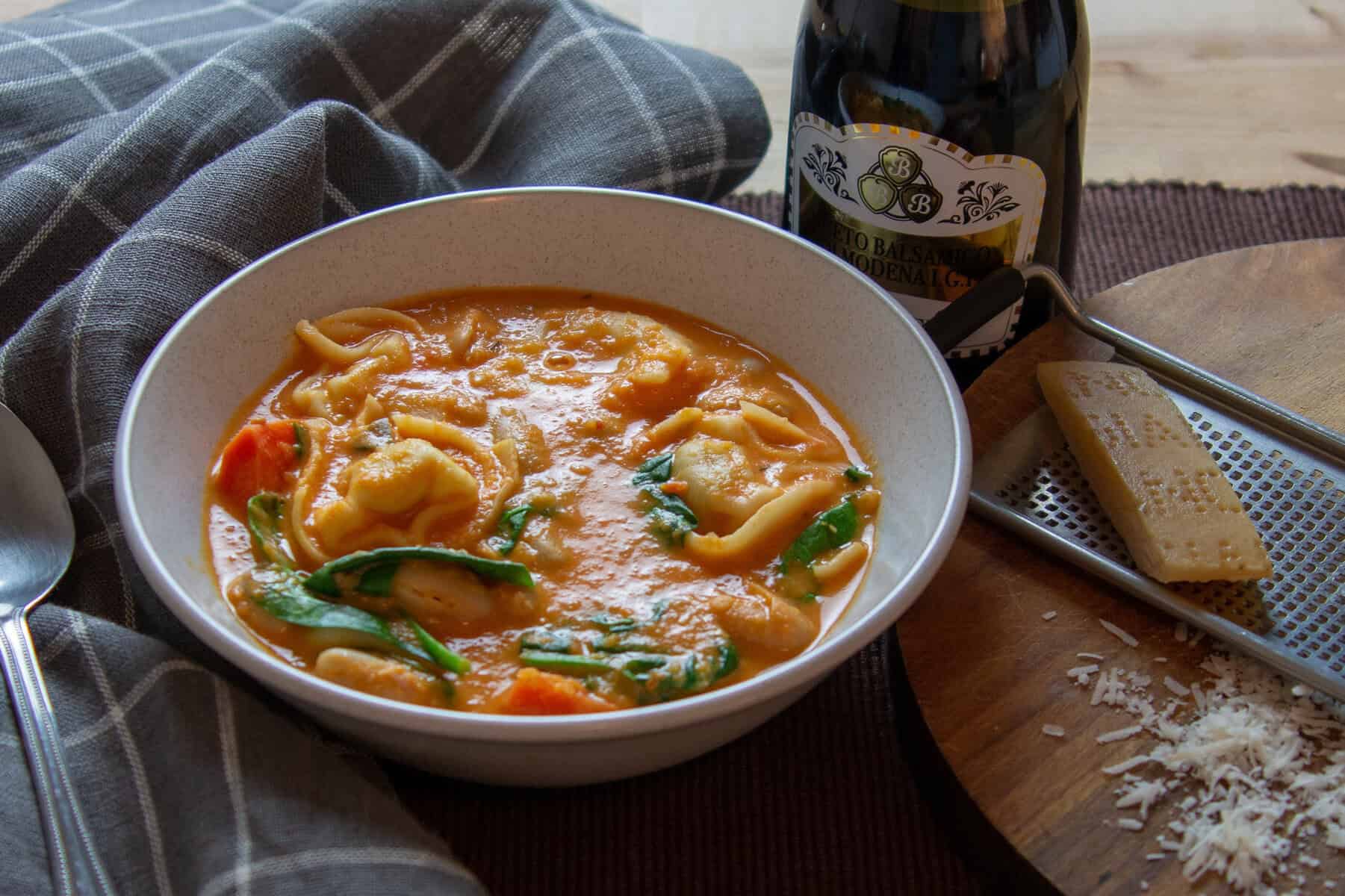 Creamy Tomato Tortellini Soup