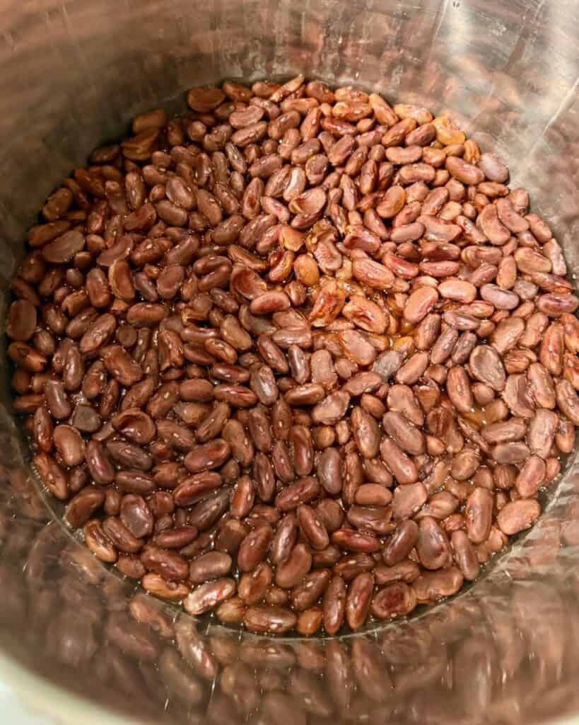 Cooked pinto and kidney beans in an instant pot.