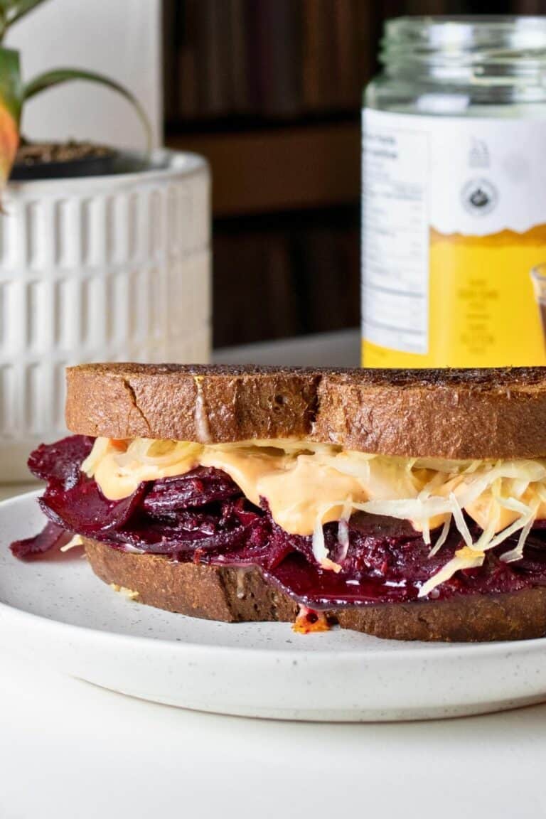 Ultra Satisfying Beet Sandwich (Vegetarian Reuben)